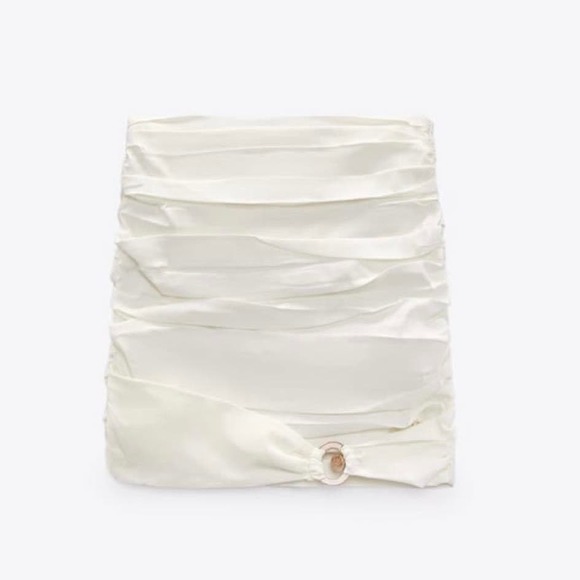 NWT ZARA RUCHED MINI SKIRT‎ Size Small Medium 3354/660/712 Bloggers Favorite - Picture 3 of 14
